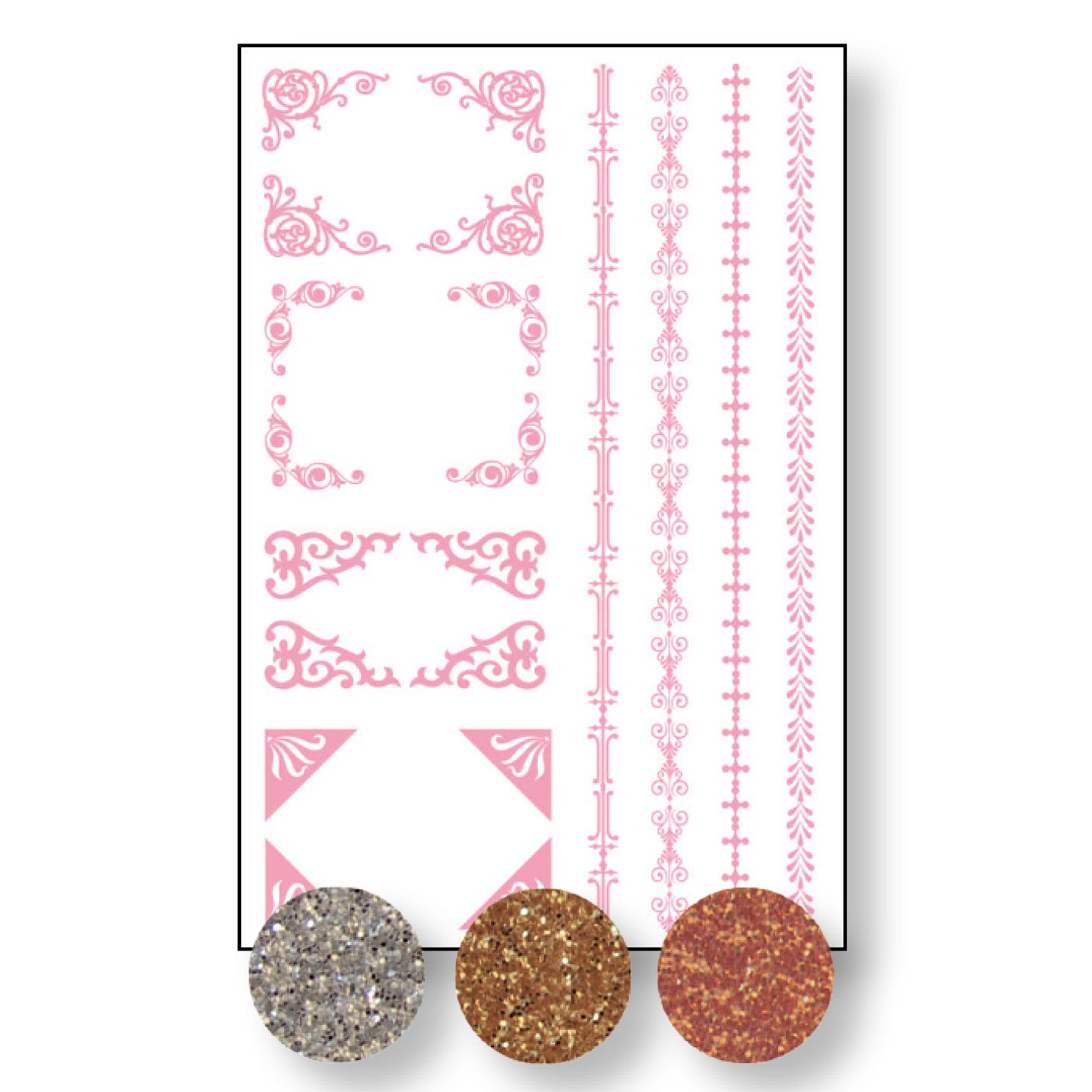 Vaessen creative • Transfer + 3x Glitzerrahmen