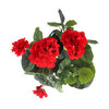 Künstliche Pflanze Geranium rot in Topfgrau