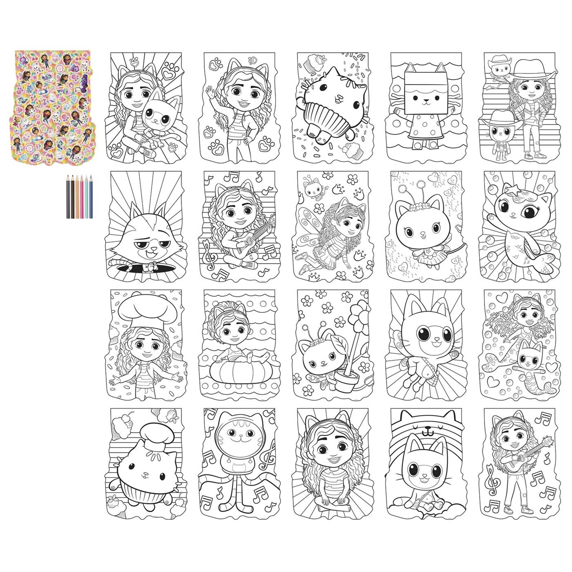 Moxy Gabby's Dollhouse Malblock in Form – 20 Blatt
