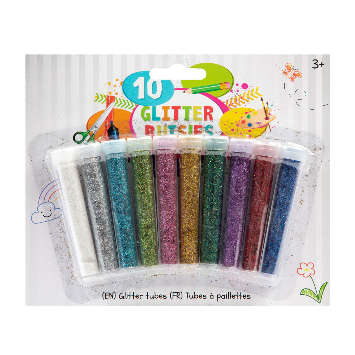 Glitzer in Rohr, 10st.