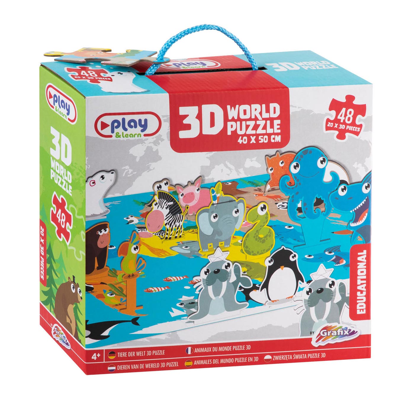3D -Puzzle -Tiere der Welt (40x50 cm)