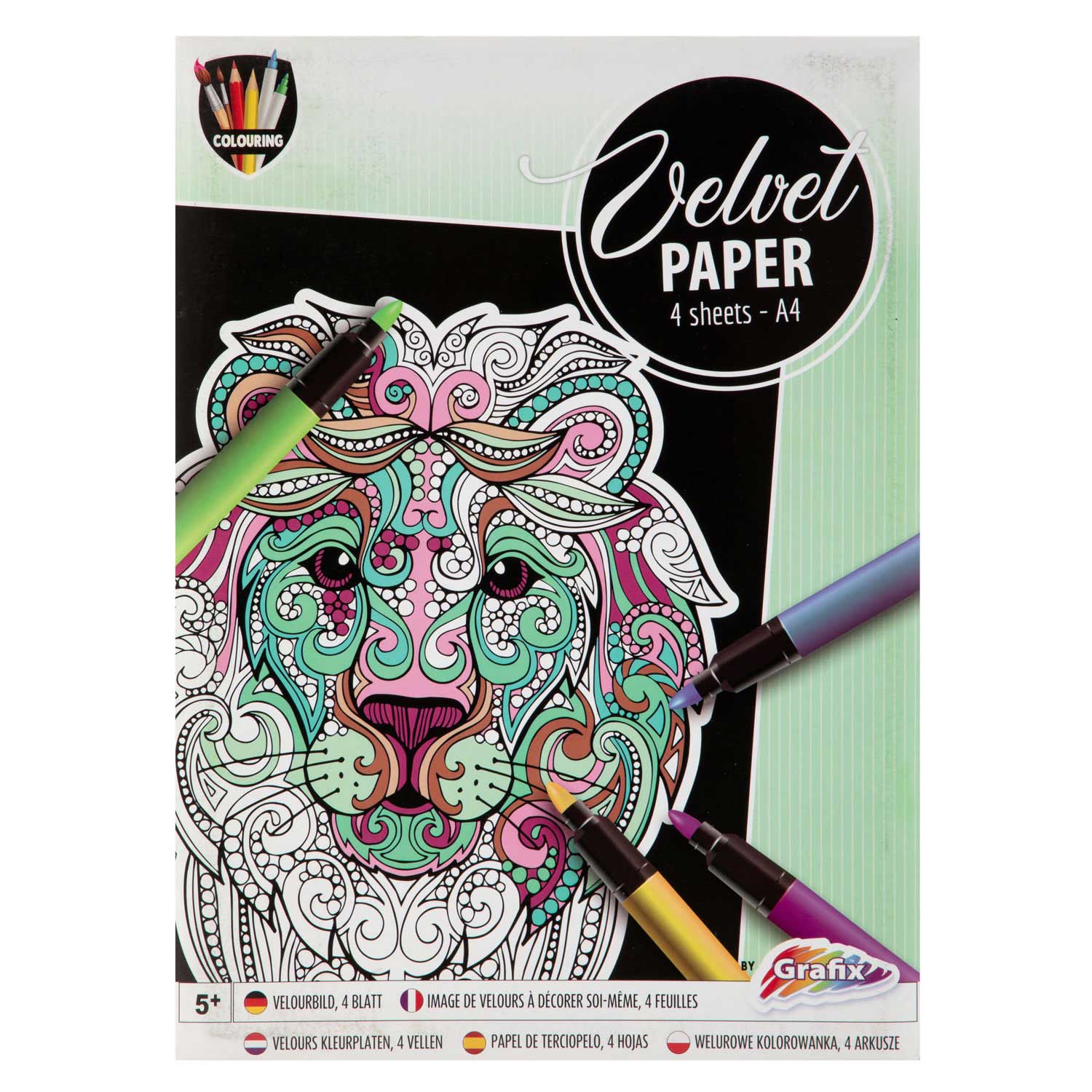 Kreative Handwerksgruppen -Set -Samtpapier