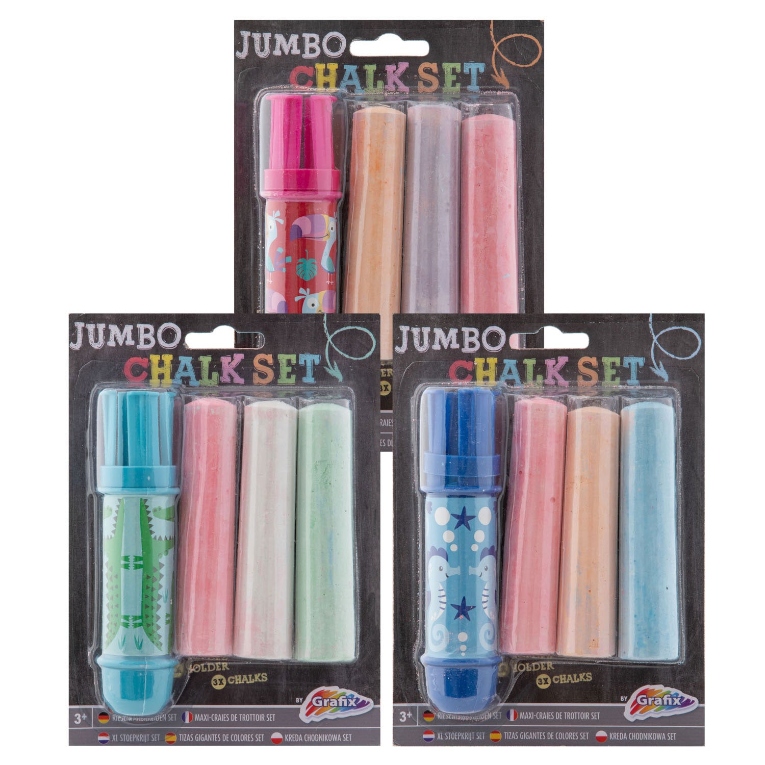 Creative Craft Group Chalk Holder + Kreide, 3st.