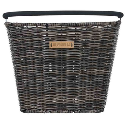 Basil Bremen Rattan Look KF - Fahrradkorb - vorne - dunkelbraun