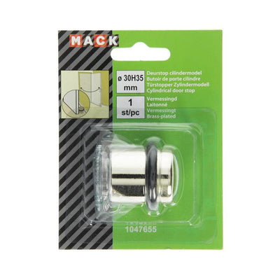 Mack 1047655 - Türstopperzylinder Modell vermessingt ø 30h35 mm 1 Stk Stk | 6 Stück