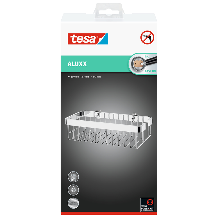 Tesa 1063233 - aluxx Duschregal einzeln | 1 Stk