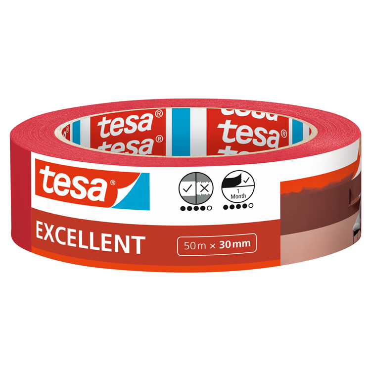 Tesa 1067555 – Malerband Excellent 50 Meter 30 mm | 10 Stück