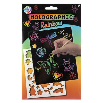 Kreative Bastelgruppe A5 Rubbelkarten Glitzer Regenbogen – 4 Rubbelkarten