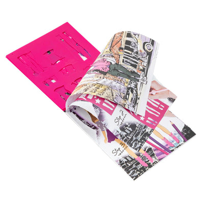 Grafix Fashion Design Sticker Book + Schablone
