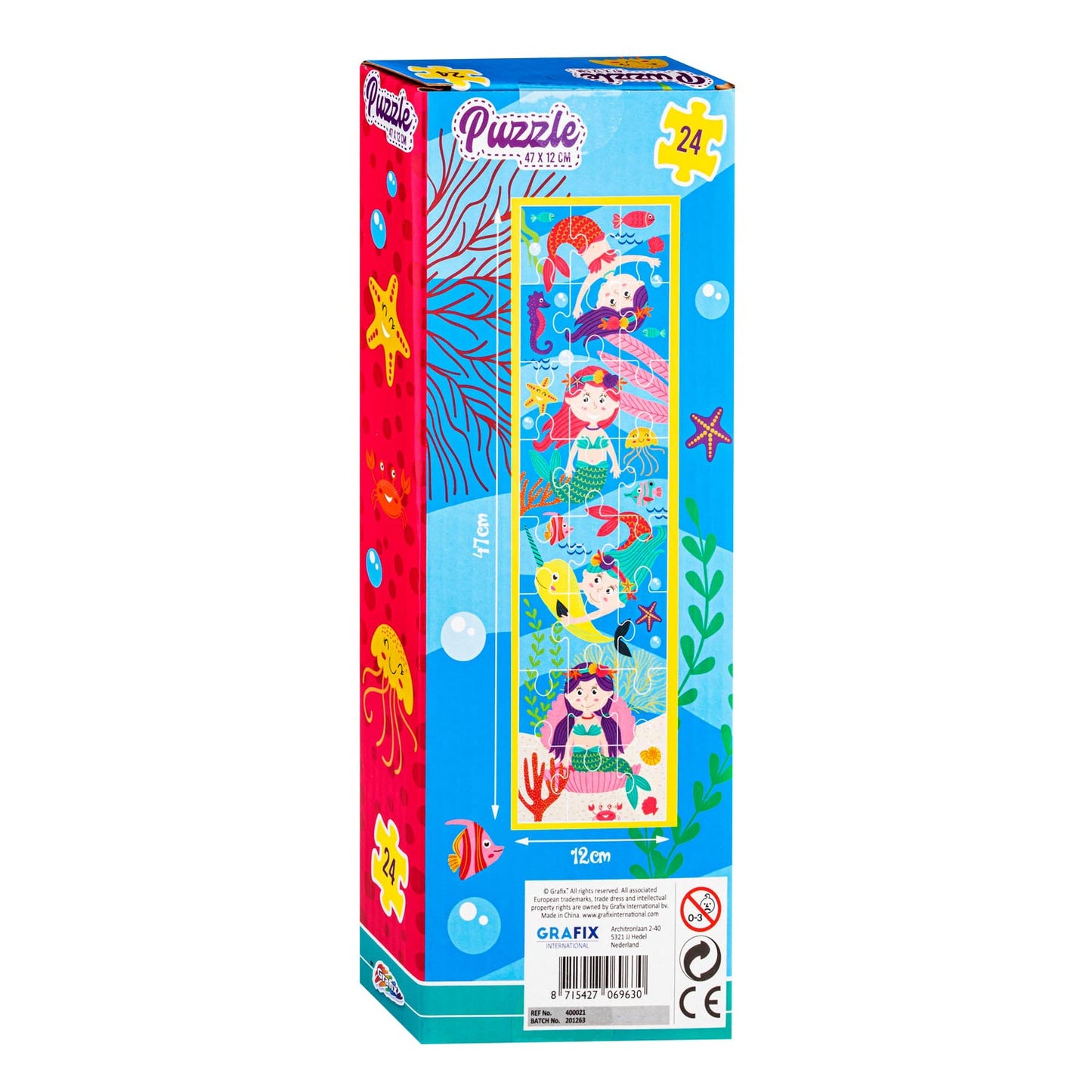 Turmpuzzle Meerjungfrau, 47x12 cm