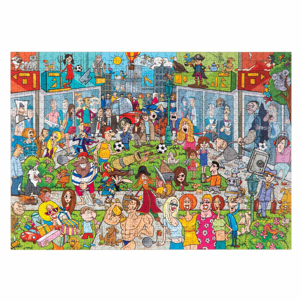Beinpuzzle -Comic -Einkaufszentrum, 1000st.