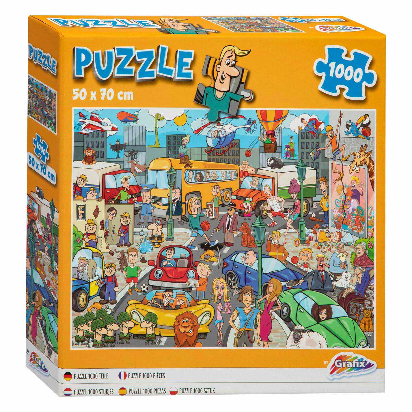 Linienpuzzle -Comic -Verkehr, 1000st.