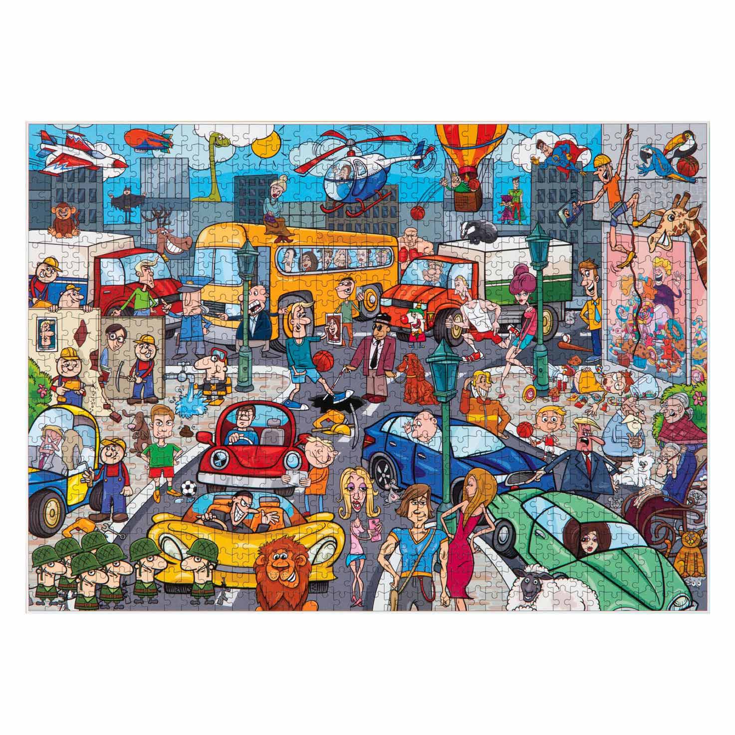 Linienpuzzle -Comic -Verkehr, 1000st.