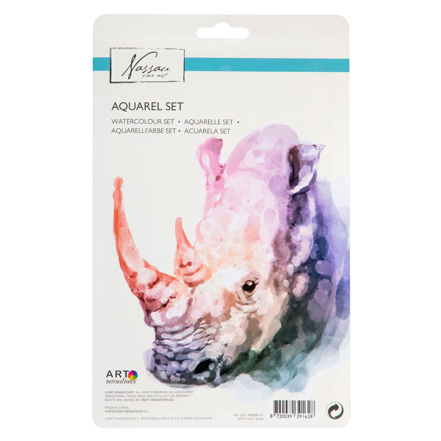 Nassau Aquarel -Farbset, 18 Farben