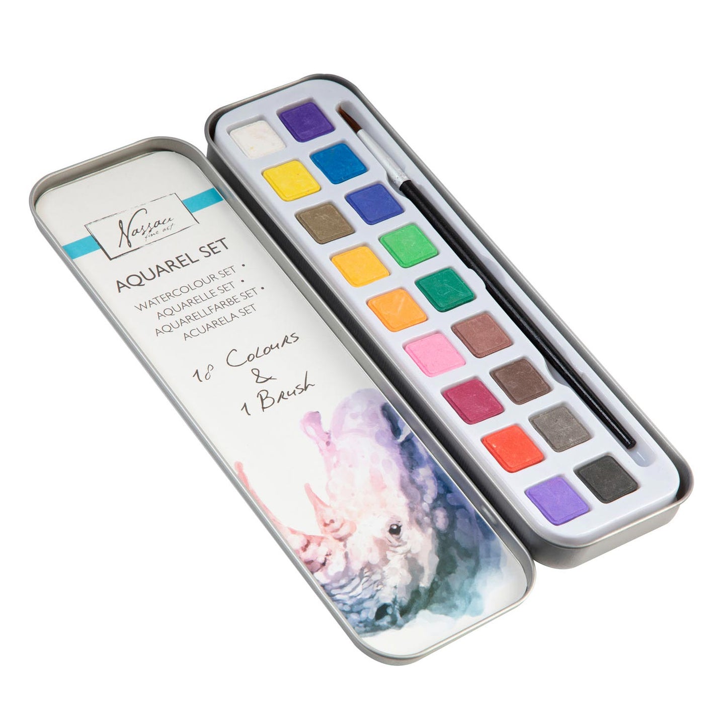 Nassau Aquarel -Farbset, 18 Farben