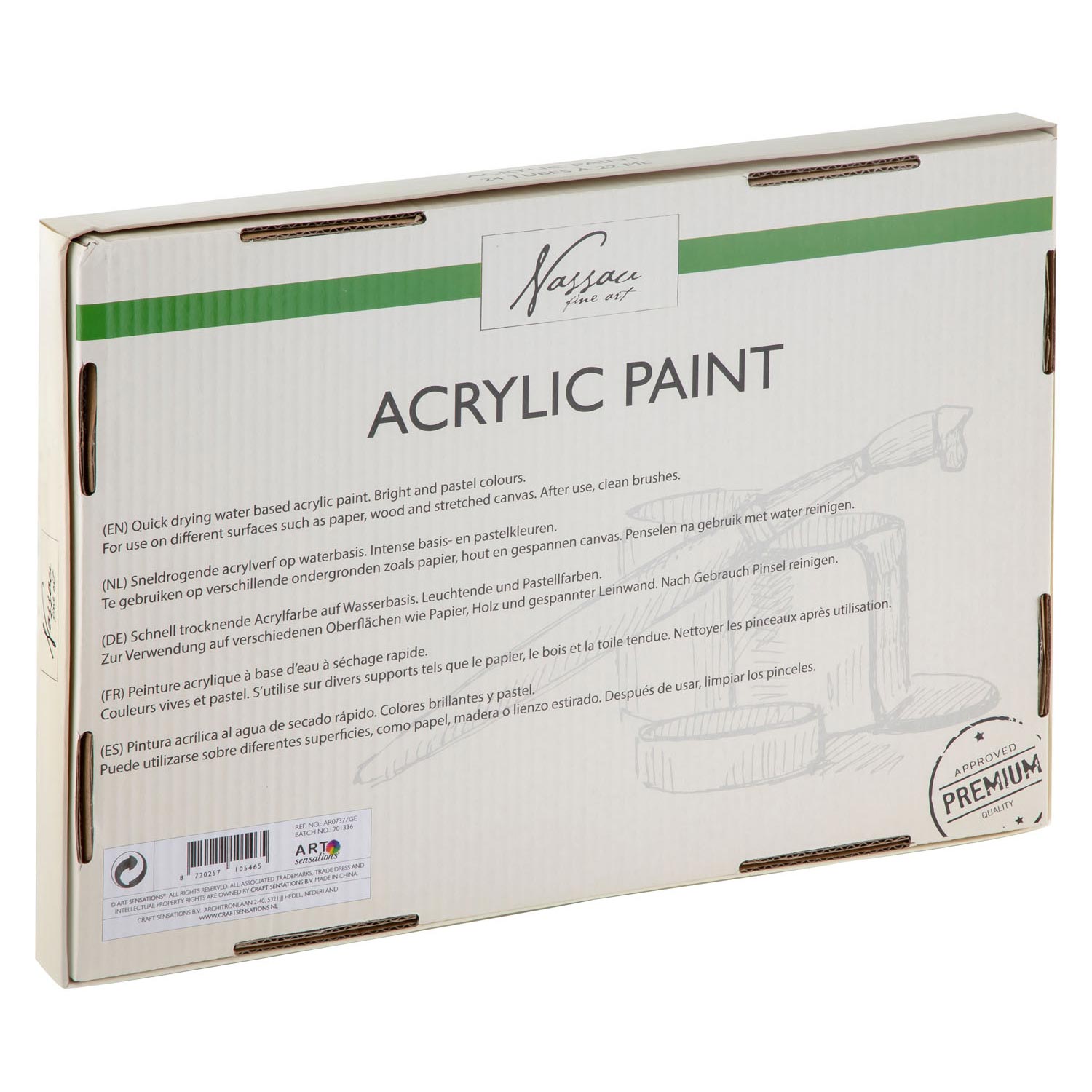 Nassau Acrylfarbenbasis und Pastellfarben, 24x22ml