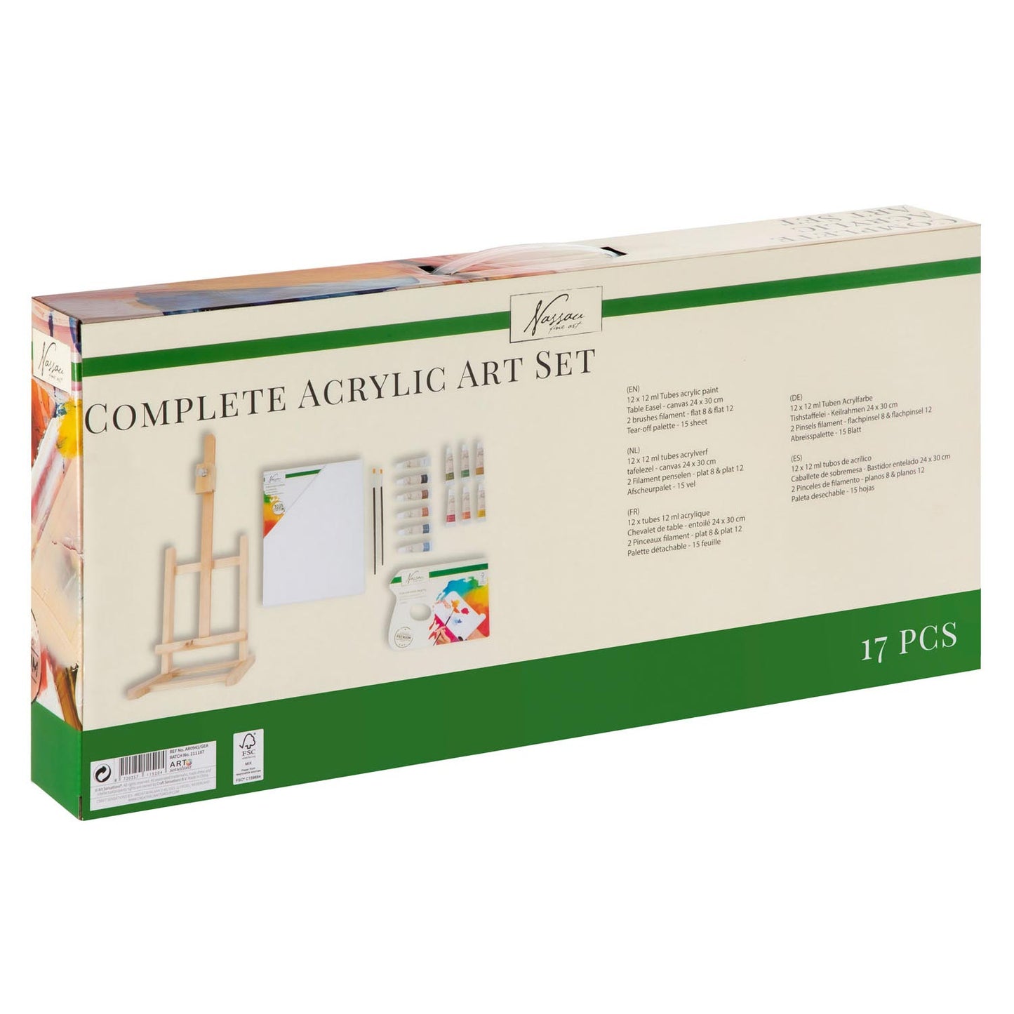 Nassau Fine Art Nassau komplettes Acryl -Set, 17dlg.