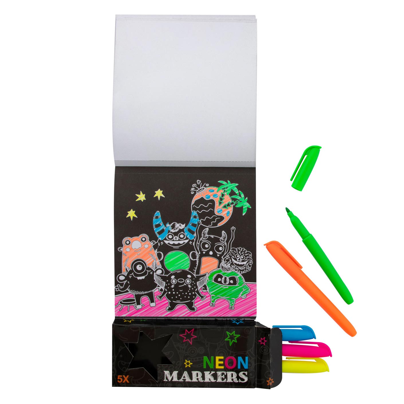 Grafix Colorbook Neon mit 5 Marker Rocket