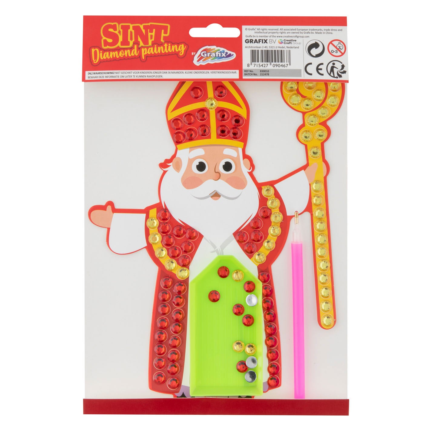 Grafix Sinterklaas Mosaik-Diamantgemälde – XL-Steine
