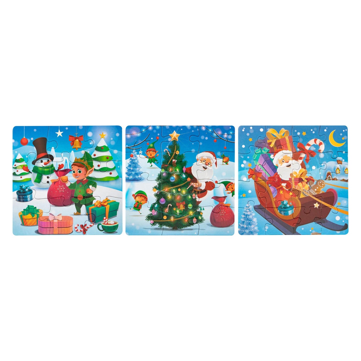 Weihnachten 3-in-1-Puzzle
