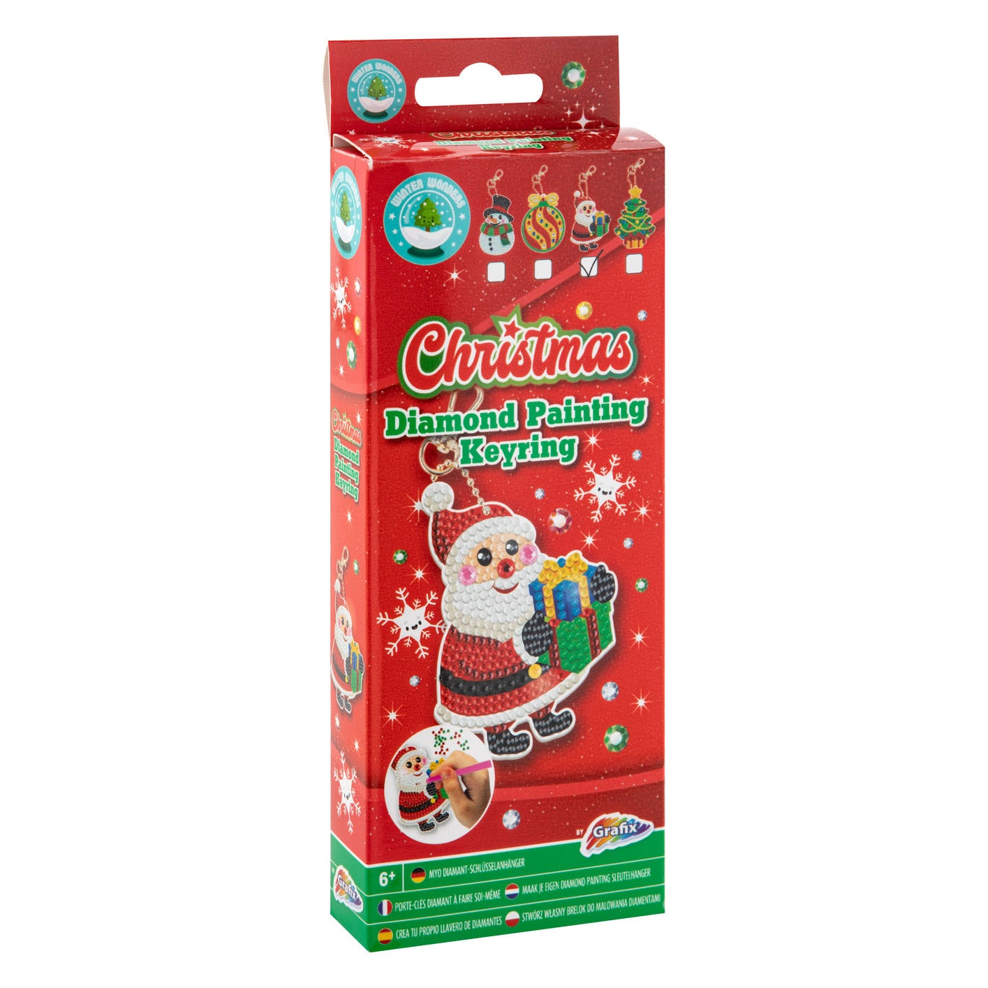 Grafix macht Ihren eigenen Diamantmalerei-Schlüsselanhänger zu Weihnachten