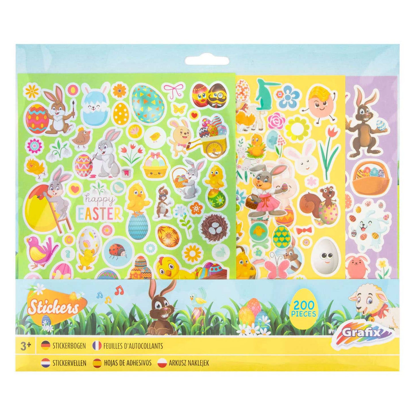 Sticker Set Ostern, 4 Blätter