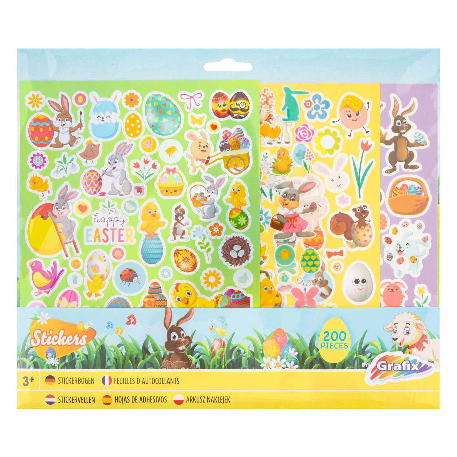 Sticker Set Ostern, 4 Blätter