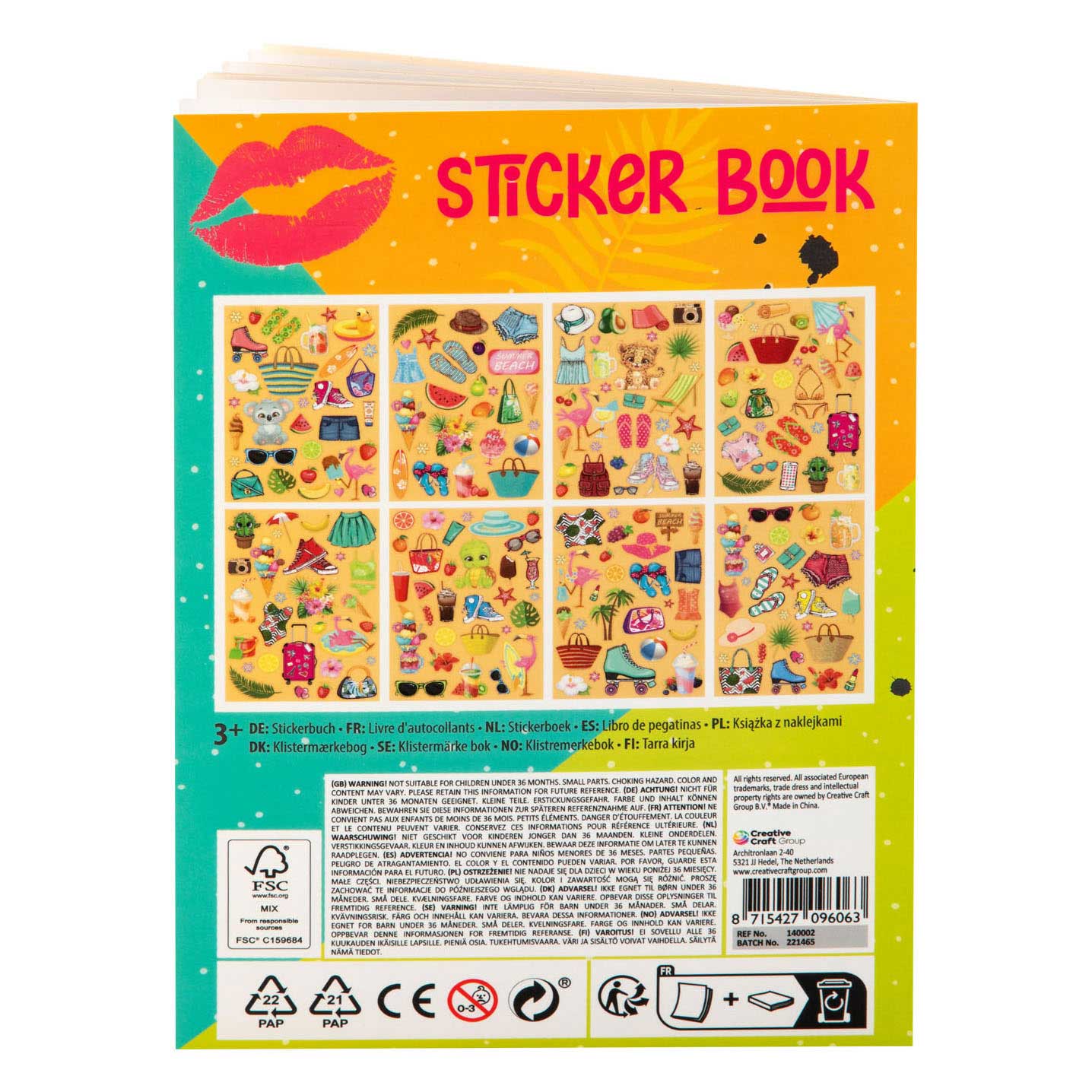 Kreatives Bastelgruppe-Besties-Stickerbuch