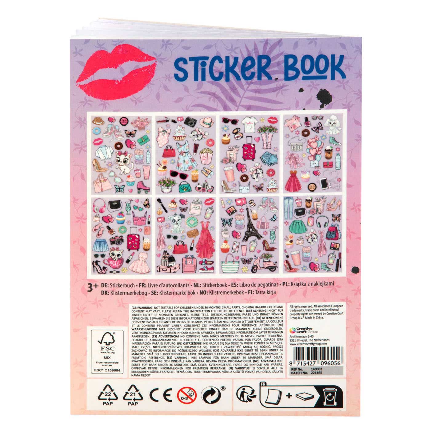 Kreatives Bastelgruppe-Besties-Stickerbuch