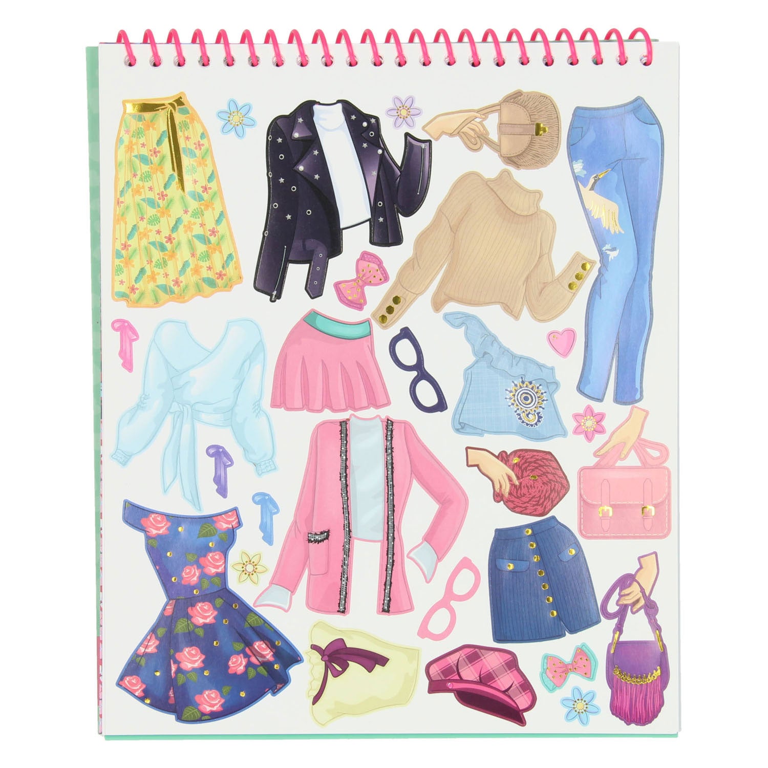 Besties Modedesign-Mal- und Stickerbuch mit Schablonen