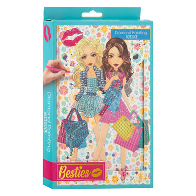 Besties Diamond Painting Notebook - Blau