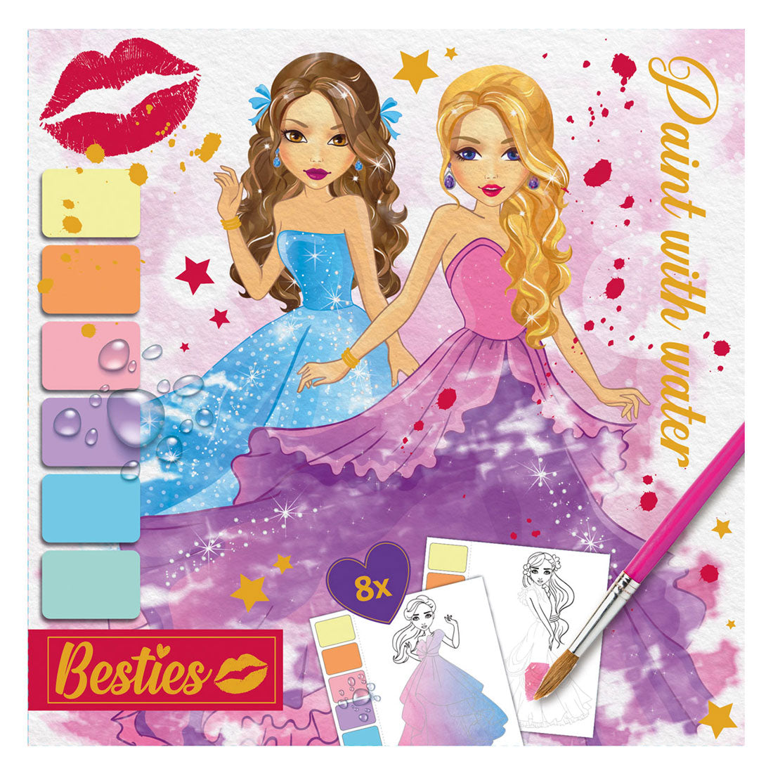 Besties Farbe mit Wasserfarbe Set