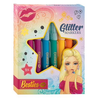 Besties Glitzer-Filzstifte, 8 Stk.