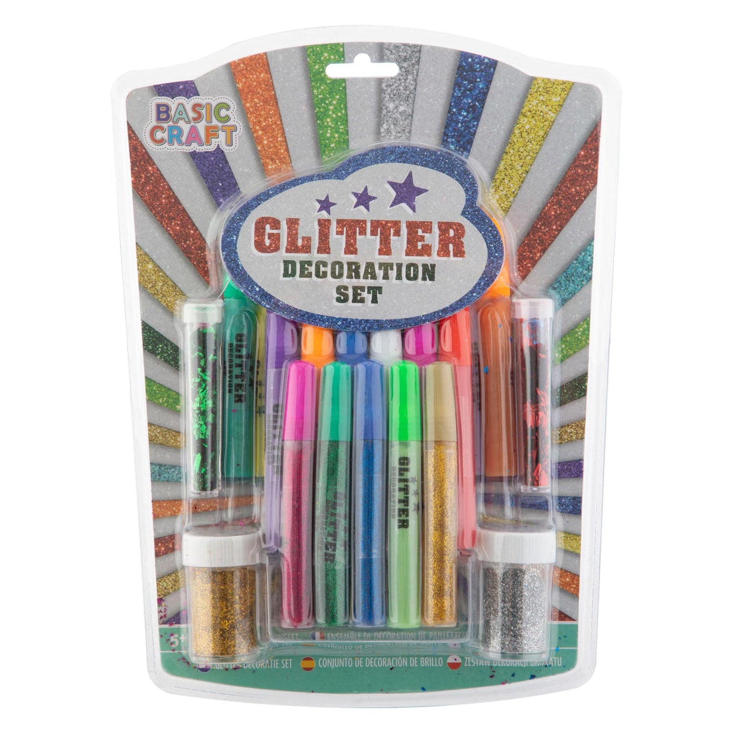 Glitzer dekorativer Set, 17dlg.