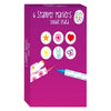 Lobbes Stempelmarker, 6 Stk.