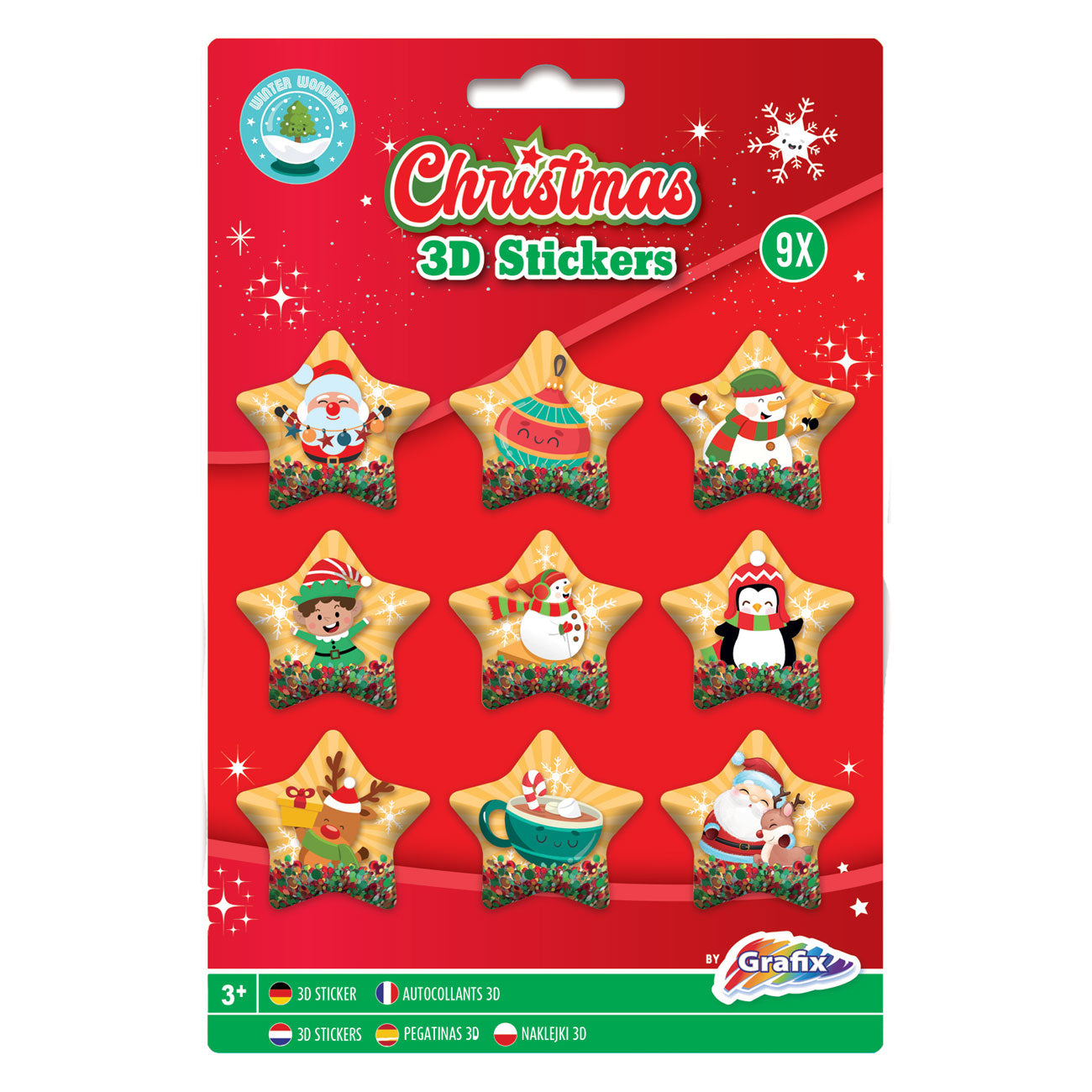 Grafix 3D -Aufkleber Weihnachten