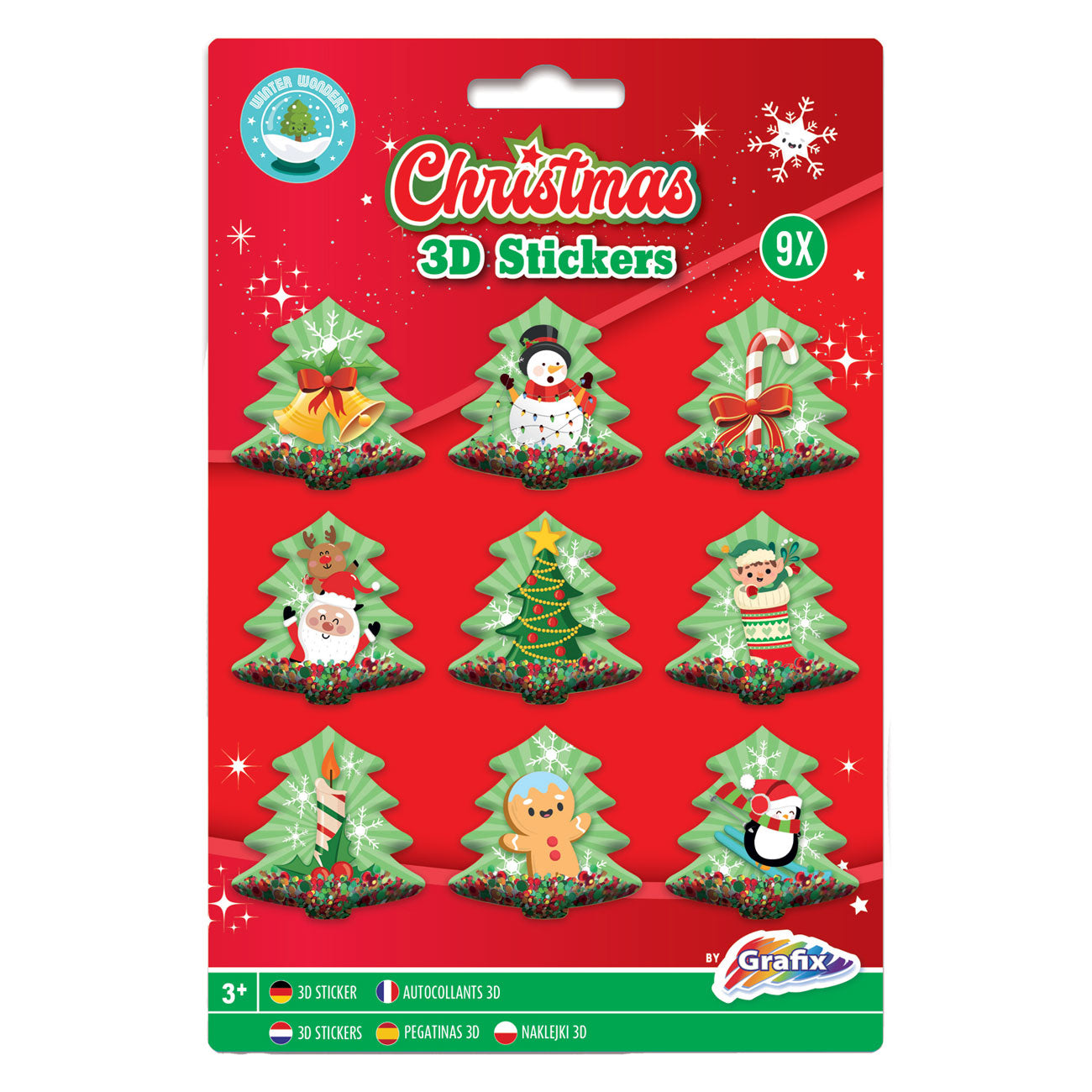 Grafix 3D -Aufkleber Weihnachten