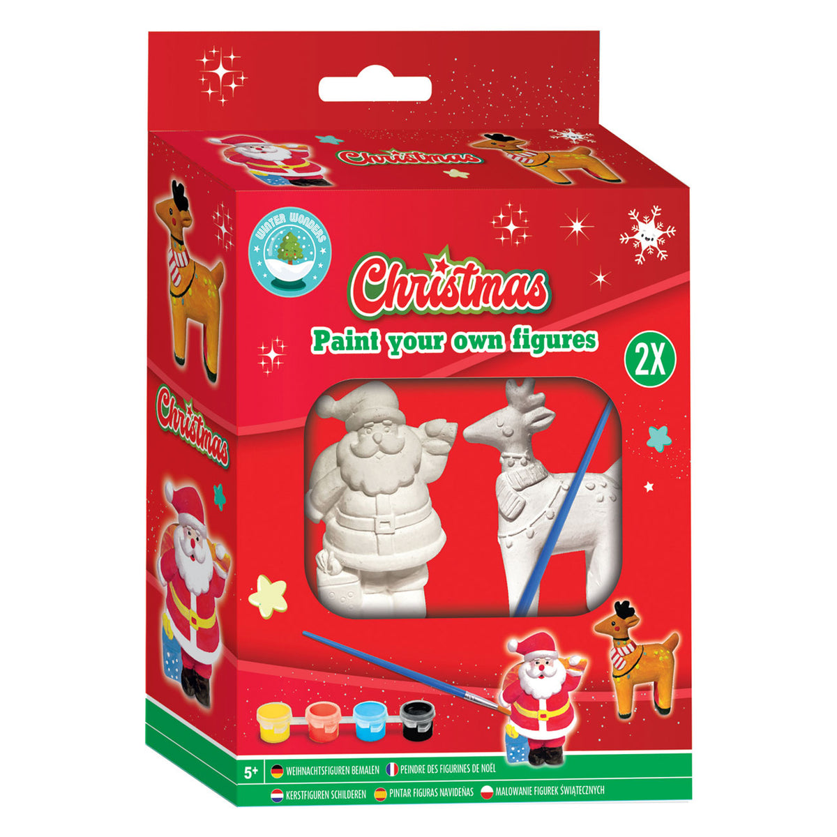 Grafix Maler Ihre eigenen Weihnachtsfiguren, Set von 2 Teilen