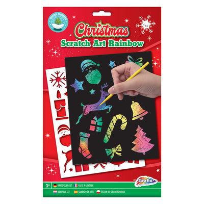 Kratzkunst Regenbogen Weihnachten A5