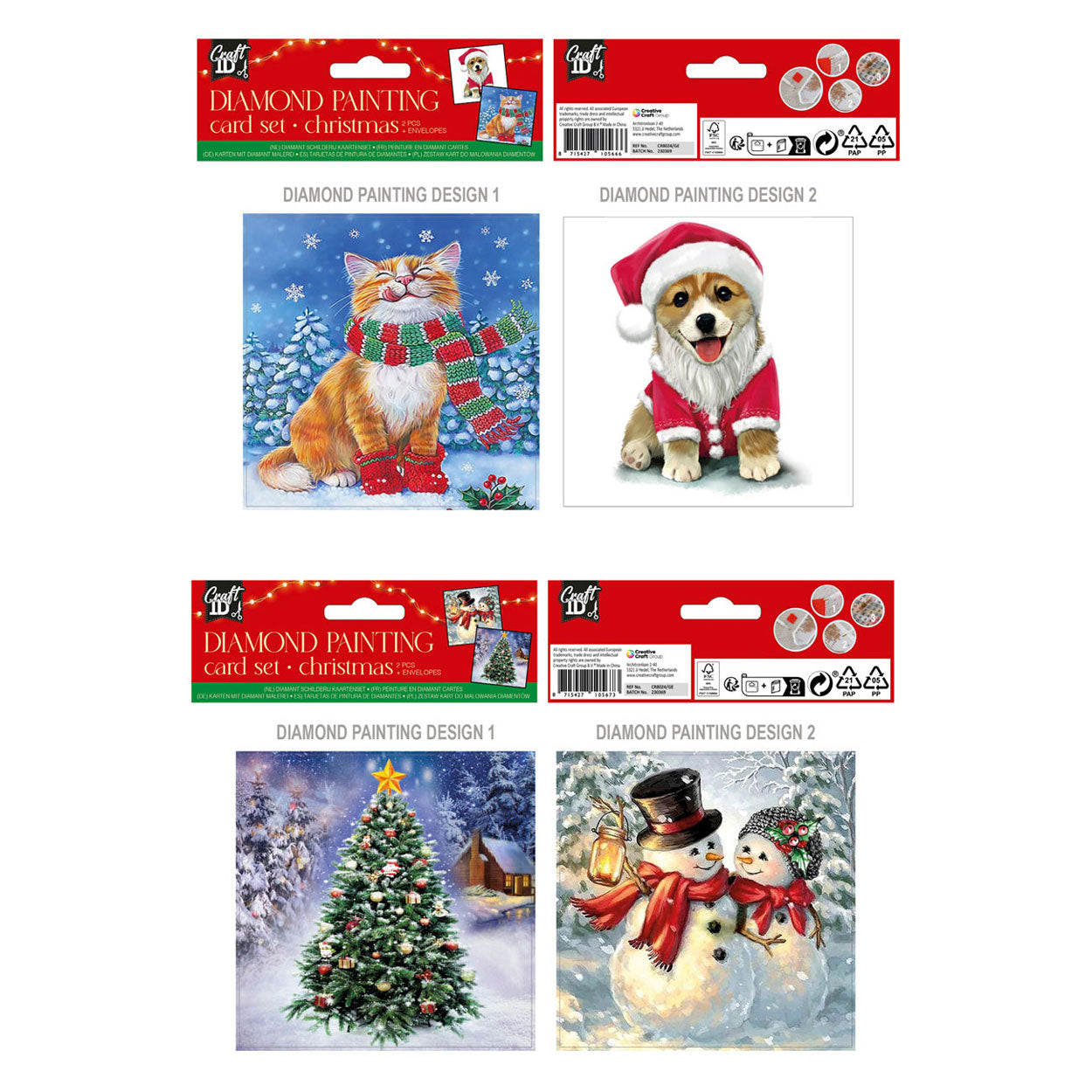Grafix Bastel-ID-Diamantmalerei-Weihnachtskarten