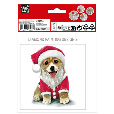 Grafix Weihnachtskarten selbst gestalten, Diamantmalerei, 2 Stk.