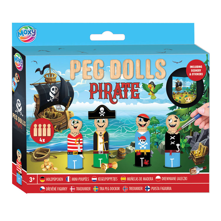 Kreative Handwerksgruppe Holz Kegel Dolls Craft Set Pirate