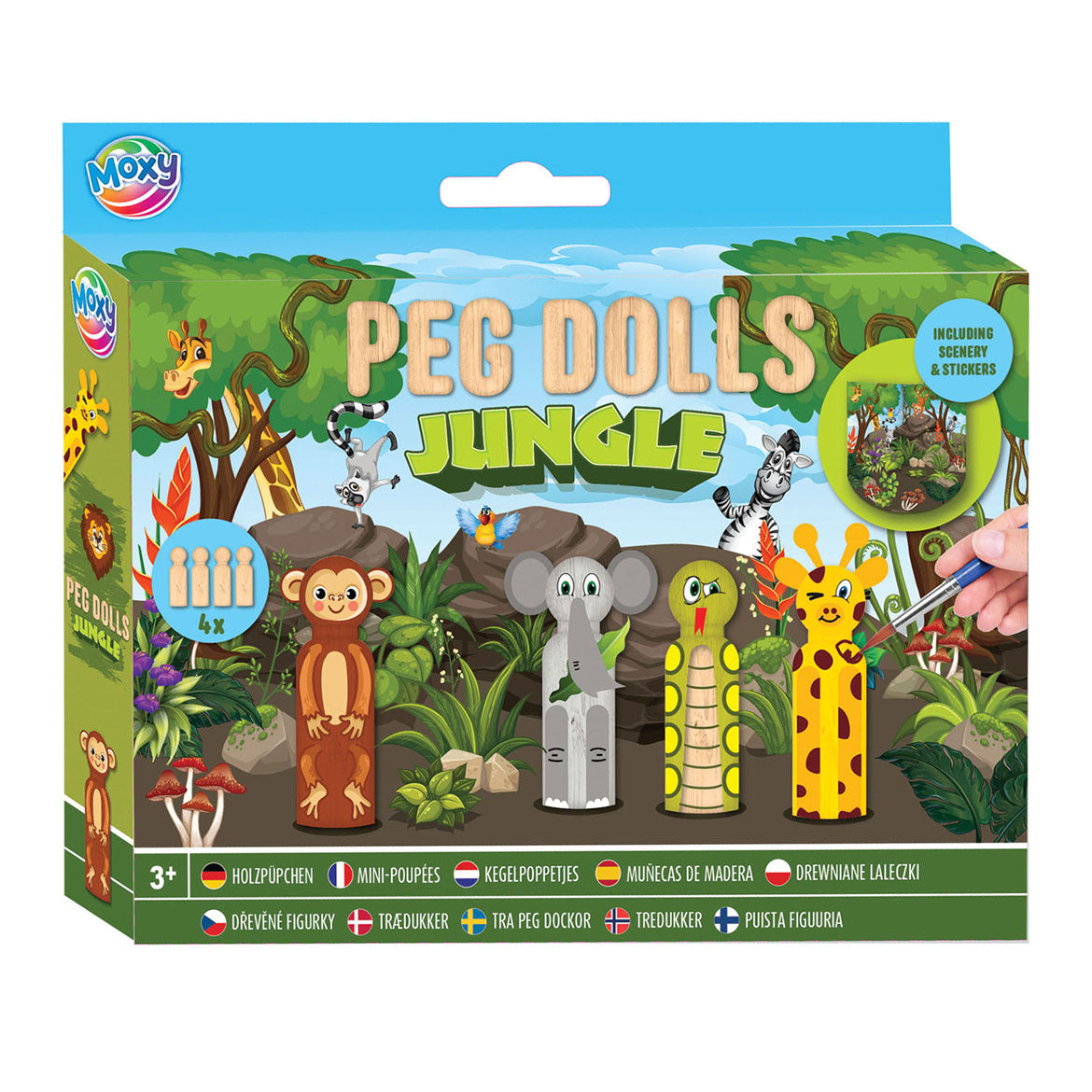Kreative Handwerksgruppe Holz Kegel Dolls Bastel Dschungel