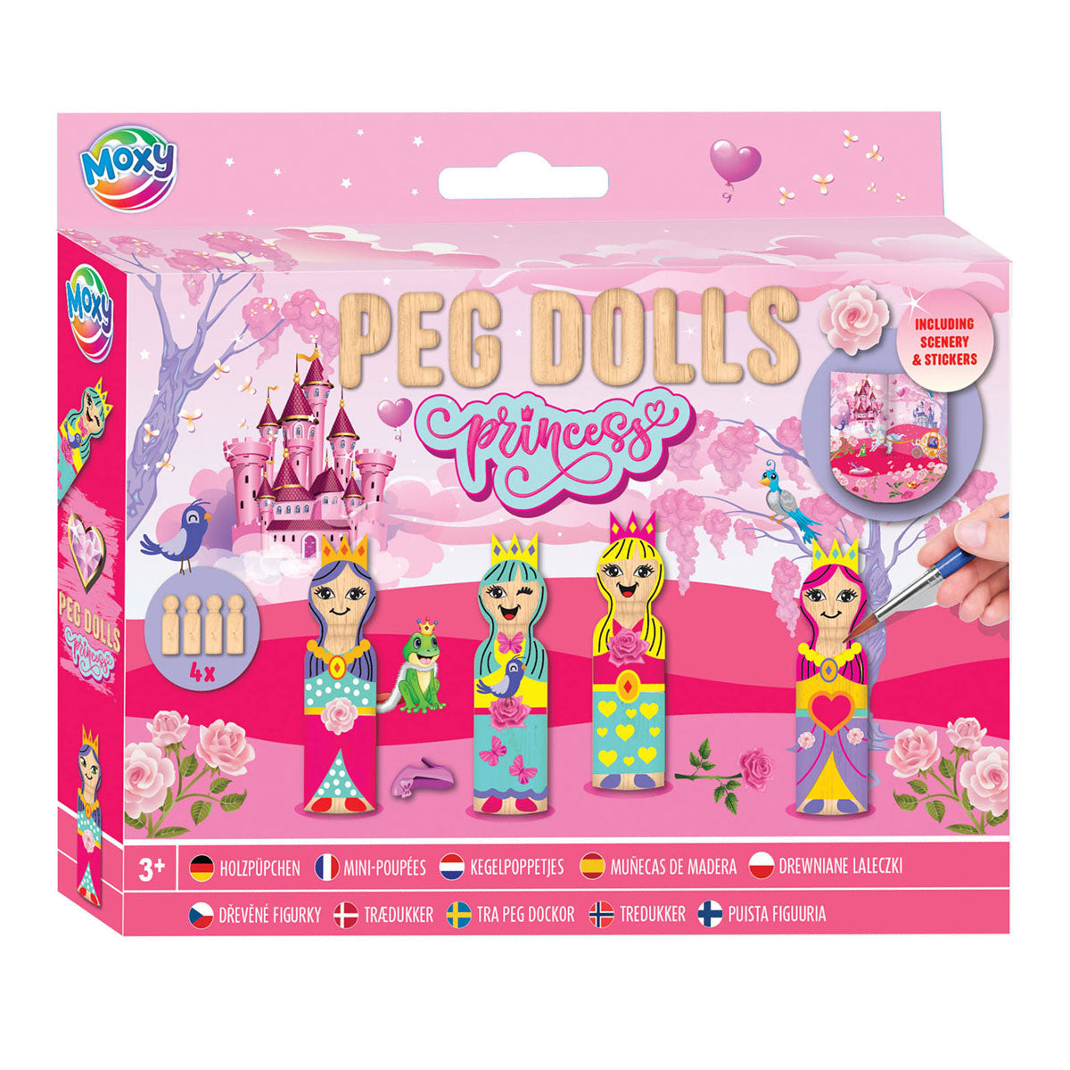 Kreative Handwerksgruppe Houten Kegel Dolls Craft Set Prinzessin