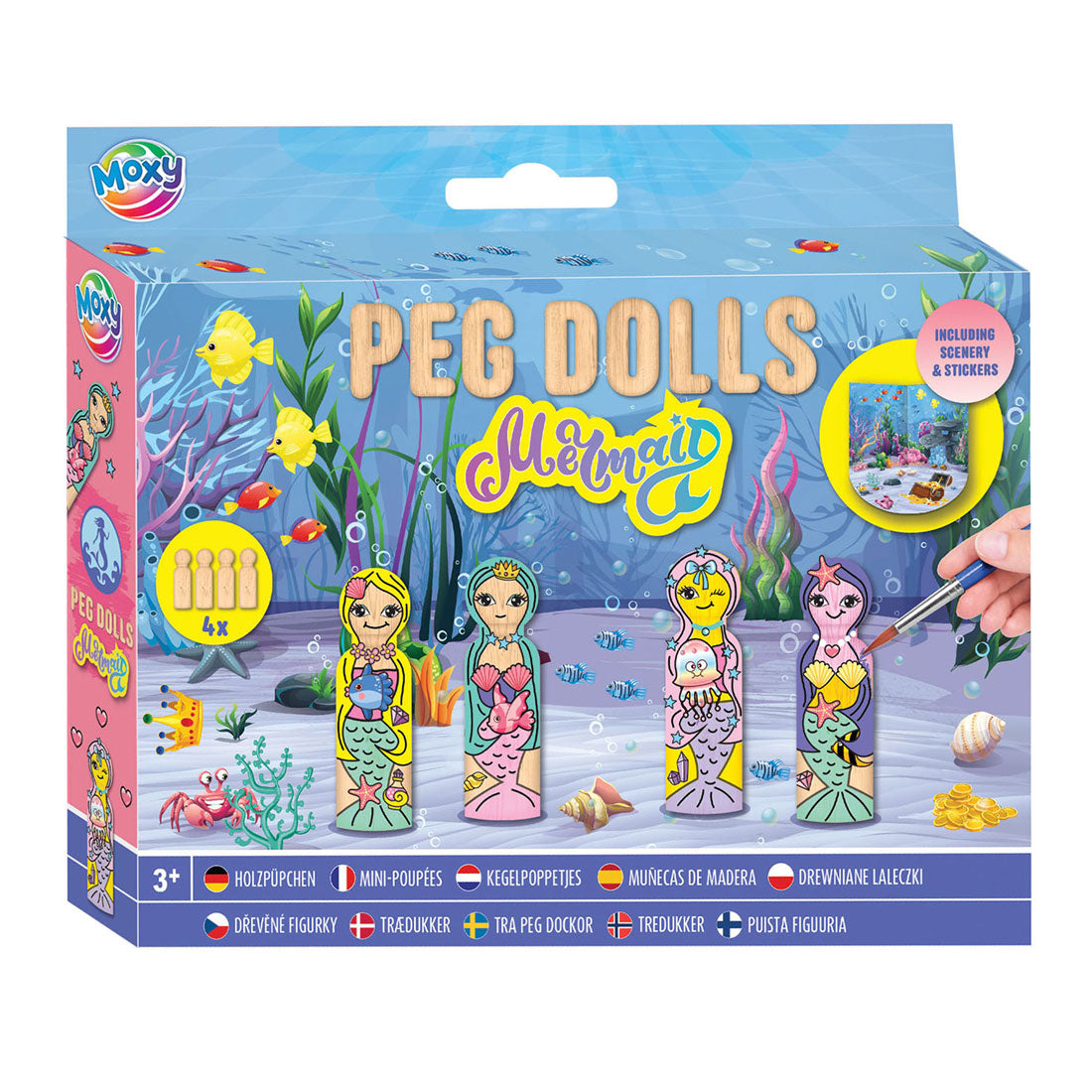 Kreative Handwerksgruppe Houten Kegel Dolls Craft Set Mermaid