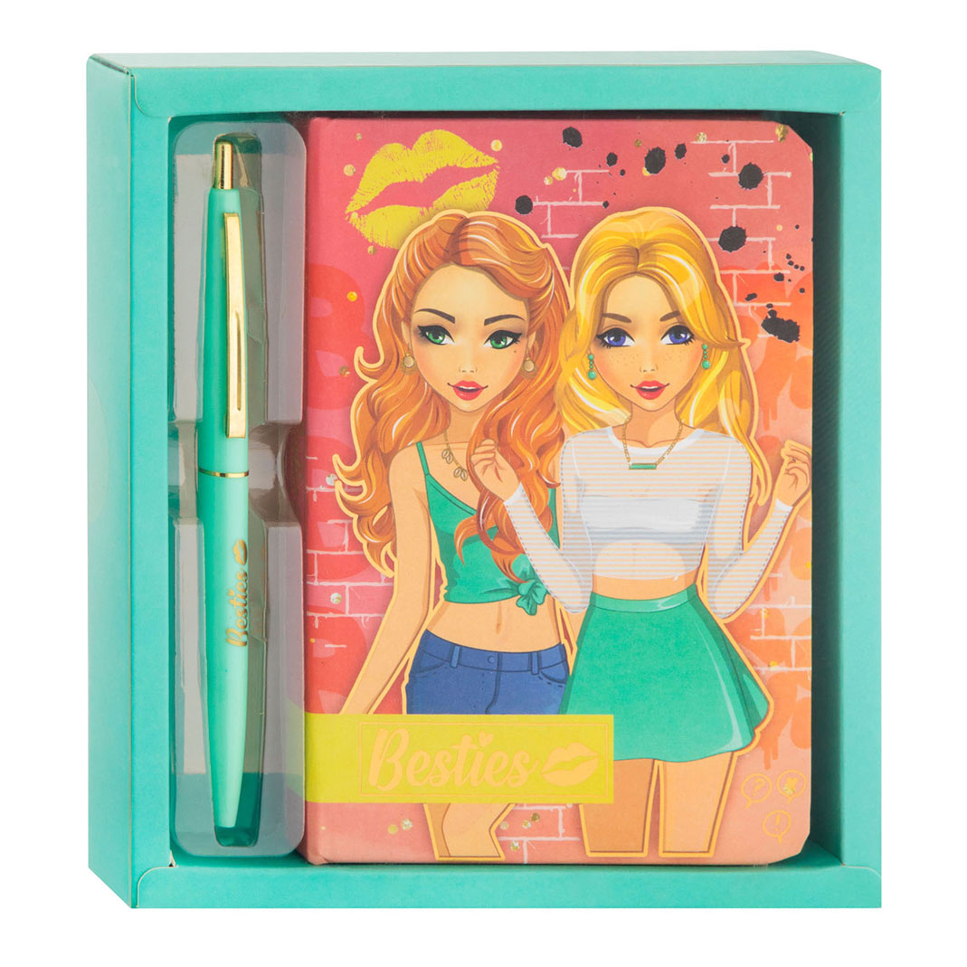 Besties Notebook mit Kugelschreiber