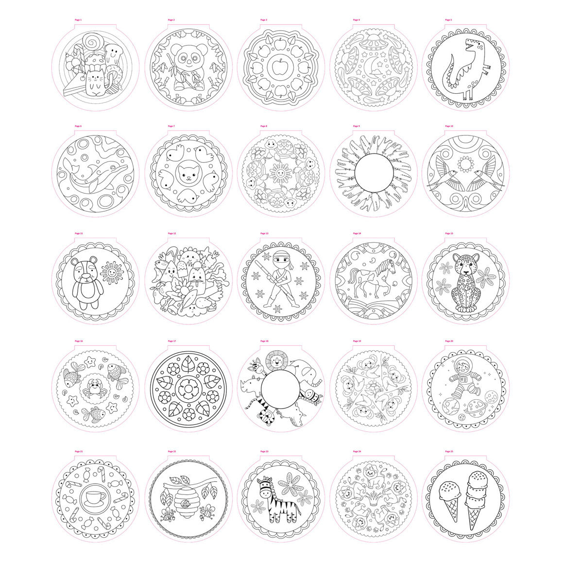 Creative Craft Group Mandala Farbbuch, 25 Malvorlagen