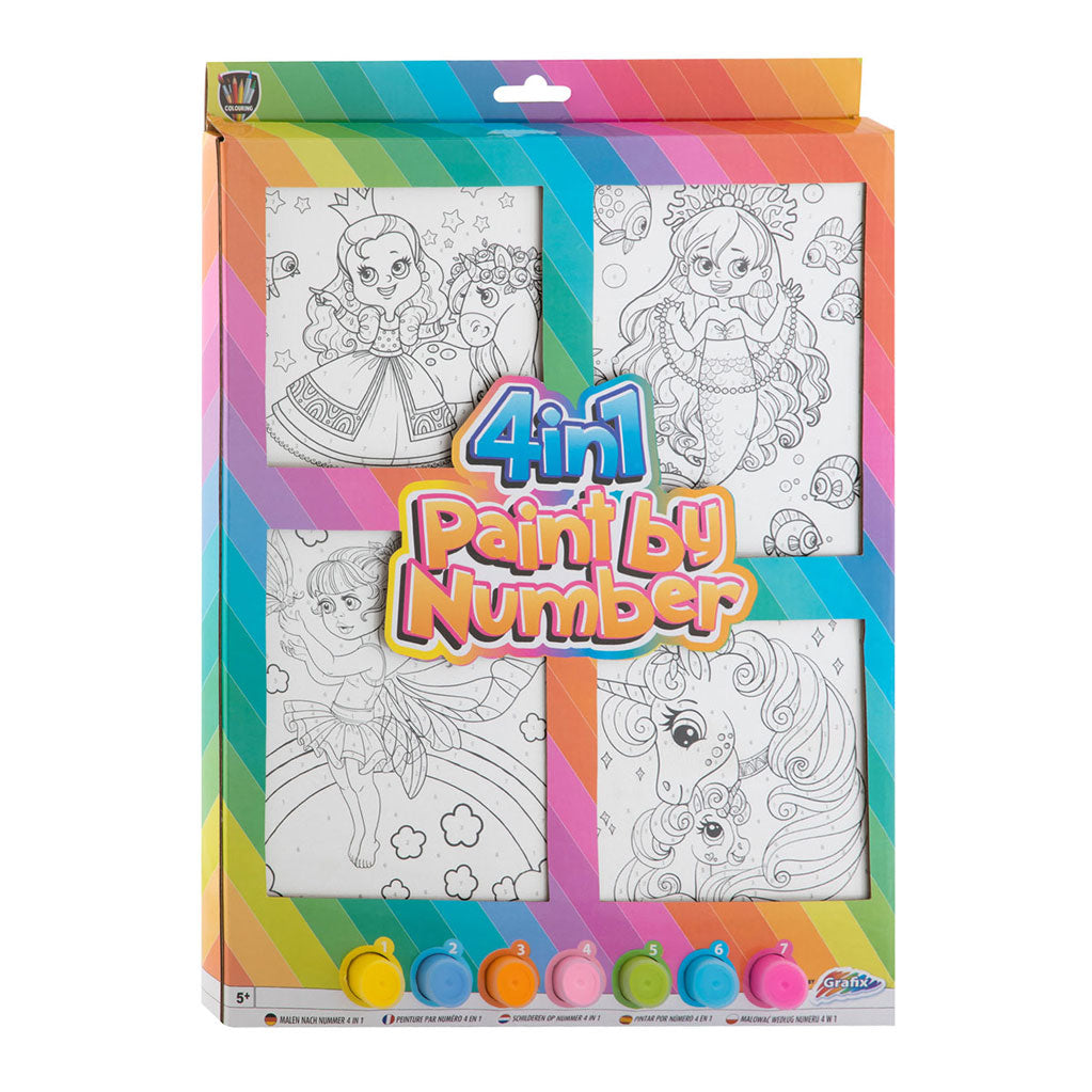Kreative Handwerksgruppenmalerei bei Nummer 4in1 Fantasy World
