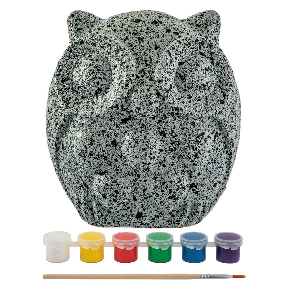 Kreative Handwerksgruppe Steine ​​Gemälde Eulenfarbe Set, 8dlg.