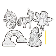 Kreative Handwerksgruppe Kraskunst Sticker Fantasie World, 6dlg. - afbeelding 2